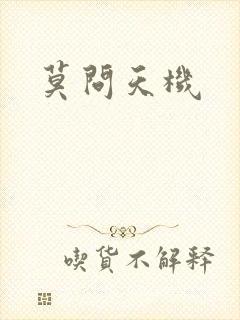莫问天机封面