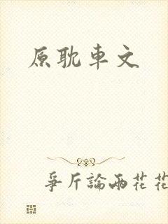 原耽车文