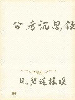 公考沉思录