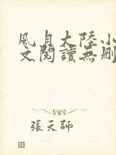 风月大陆小说全文阅读无删减