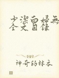 少洁白妇无删减全文目录