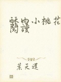 酥肉小桃花全文阅读