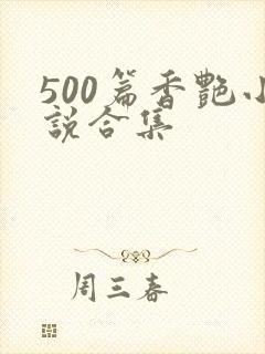 500篇香艳小说合集封面