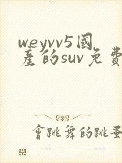 weyvv5国产的suv免费封面