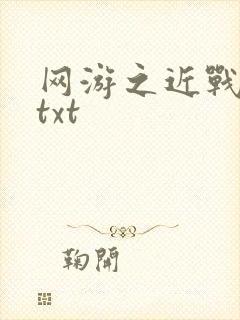 网游之近战法师txt