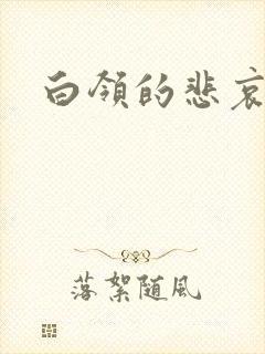 白领的悲哀封面