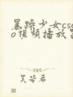 暴躁少女csgo视频播放器推荐