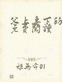 父上妻下的小说免费阅读封面