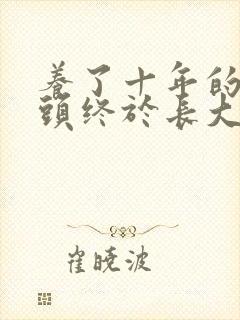 养了十年的小丫头终于长大了