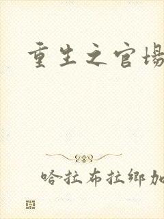 重生之官场风流封面