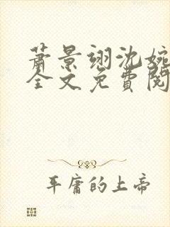 萧景翊沈婉小说全文免费阅读封面