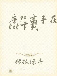 唐门高手在异世txt下载