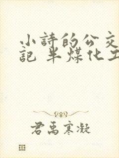 小诗的公交车日记 半煤化工