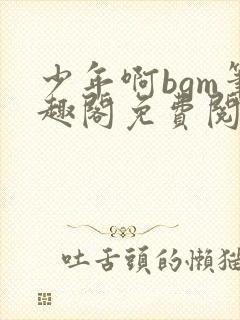 少年啊bgm笔趣阁免费阅读全文下载