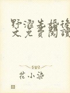 野涩先婚后爱全文免费阅读笔趣阁