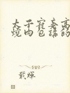 太子宠妾高肉红烧肉包讲的什么