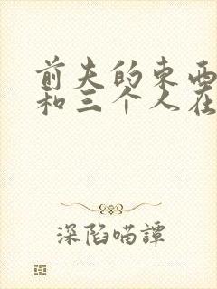 前夫的东西很大和三个人在一起封面