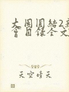 大团圆结2亲情会目录全文阅读视频封面