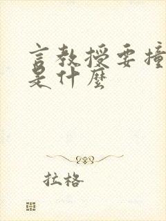 言教授要撞坏了是什么