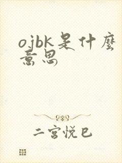 ojbk是什么意思封面
