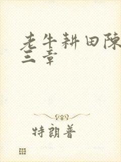 老牛耕田陈雪第三章封面