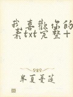 我喜欢你的信息素txt完整+番外 txt