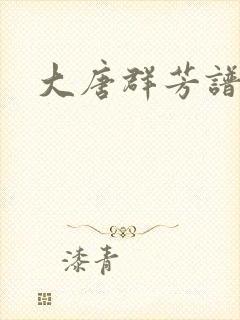 大唐群芳谱封面