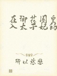 在御花园皇上进入太子妃的小说