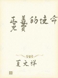 正义的使命全文免费封面