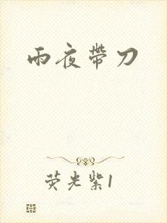 雨夜带刀封面