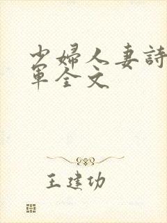 少妇人妻诗雨小军全文
