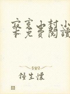 寂寞山村小说全本免费阅读