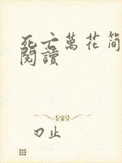 死亡万花简小说阅读封面