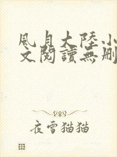 风月大陆小说全文阅读无删减