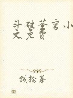 斗破苍穹小说全文免费封面