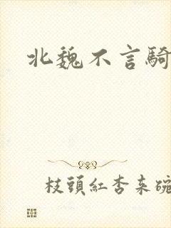 北魏不言骑