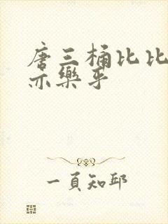 唐三桶比比乐不亦乐乎封面