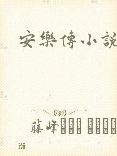 安乐传小说封面