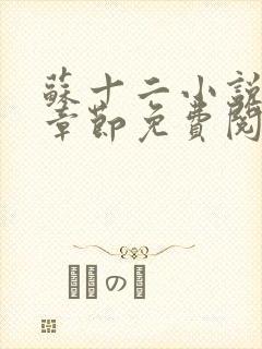 苏十二小说最新章节免费阅读全文