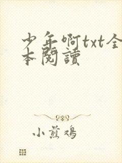 少年啊txt全本阅读封面