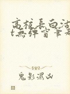 高校长白沽txt无弹窗笔趣阁封面