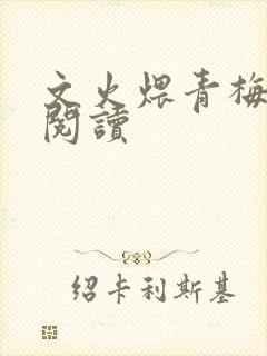 文火煨青梅免费阅读