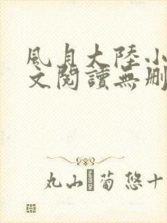 风月大陆小说全文阅读无删减