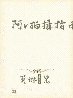 阿v拍摄指南封面