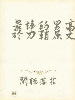 最棒的男高中生于刀鞘原文阅读