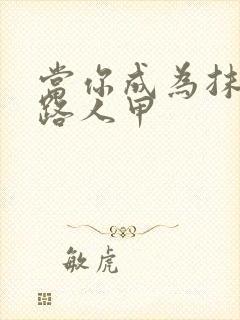 当你成为抹布文路人甲封面