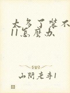 太多了装不下h11怎么办