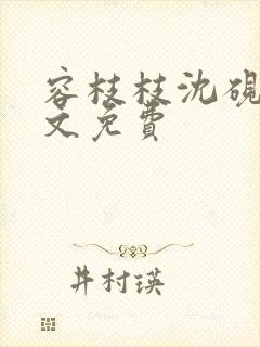 容枝枝沈砚书全文免费