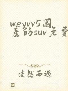weyvv5国产的suv免费