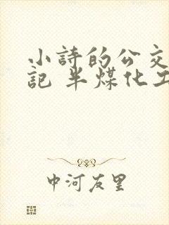 小诗的公交车日记 半煤化工